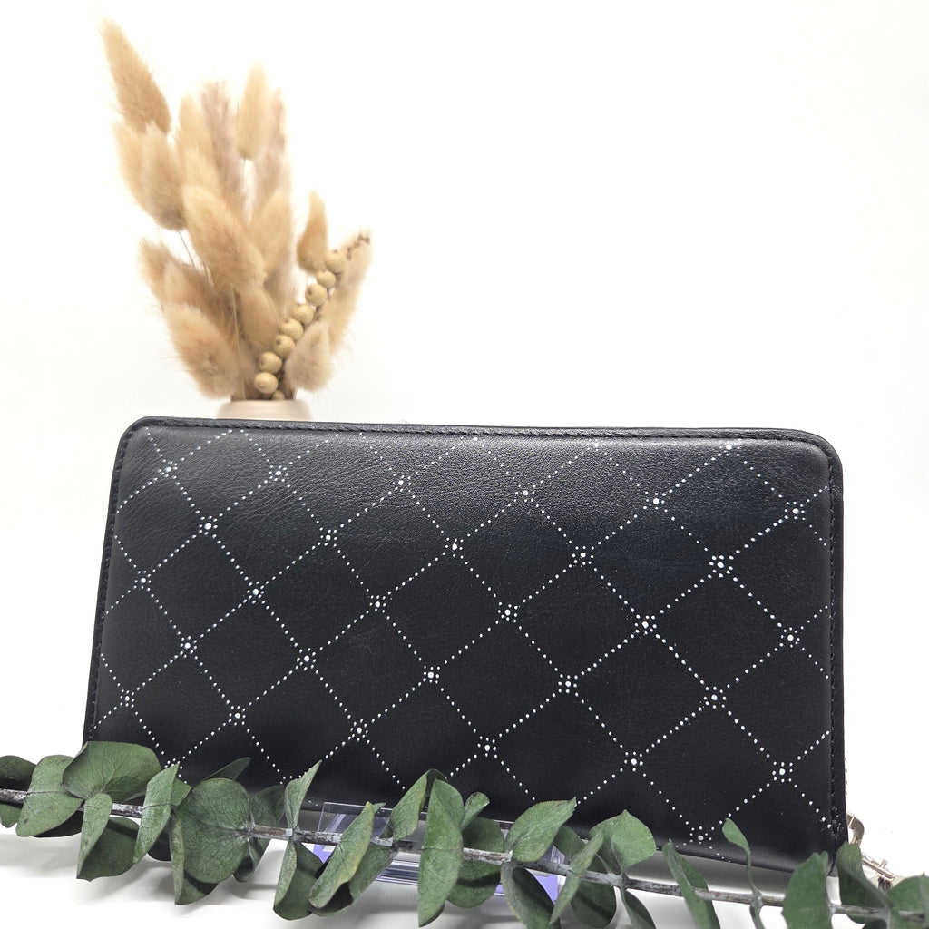 Tätowierte Geldtasche Rindsleder schwarz "PREMIUM"